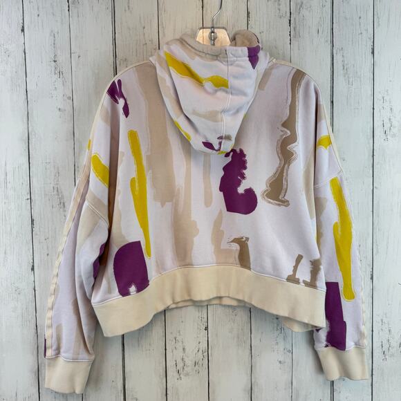 Adidas  x Thebe Magugu Multi All Over Print Crop Hoodie HM1884 Plus Size 1X - Picture 12 of 15